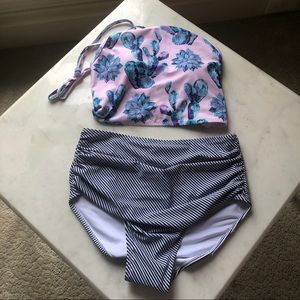Bikini halter top and bottoms